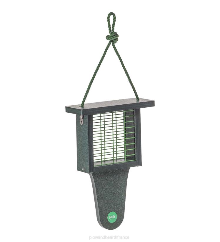 Plow & Hearth cour et jardin Mangeoire à oiseaux en poly-bois recyclé coloré à gâteau unique avec suif - bleu 0BNZ747