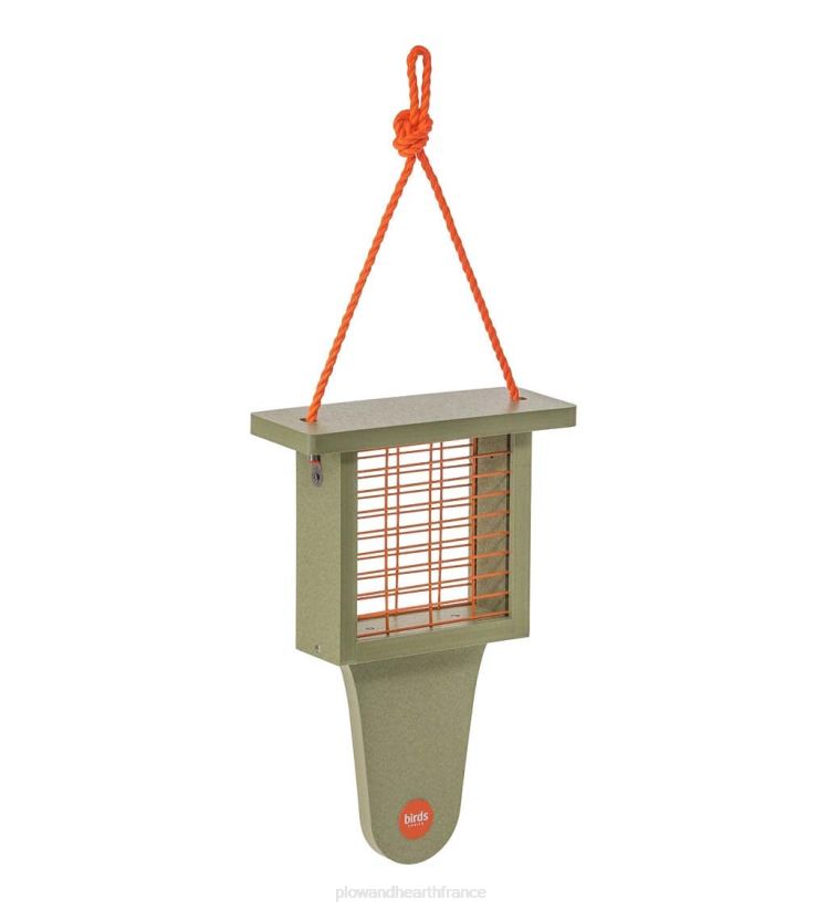 Plow & Hearth cour et jardin Mangeoire à oiseaux en poly-bois recyclé coloré à gâteau unique avec suif - bleu 0BNZ747