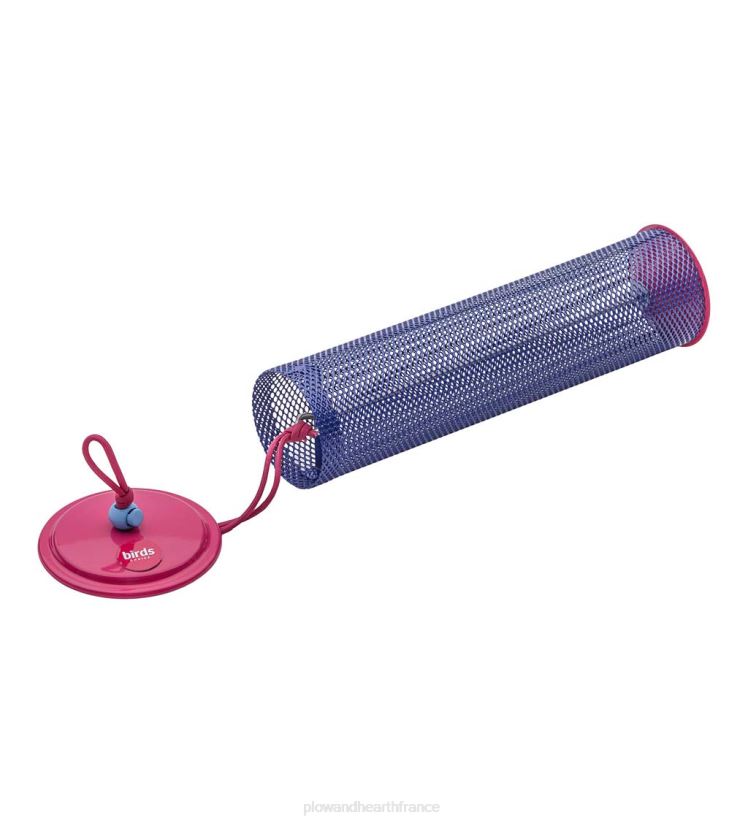 Plow & Hearth cour et jardin Mangeoire à pinsons en tube à maille magnétique - bleu 0BNZ800