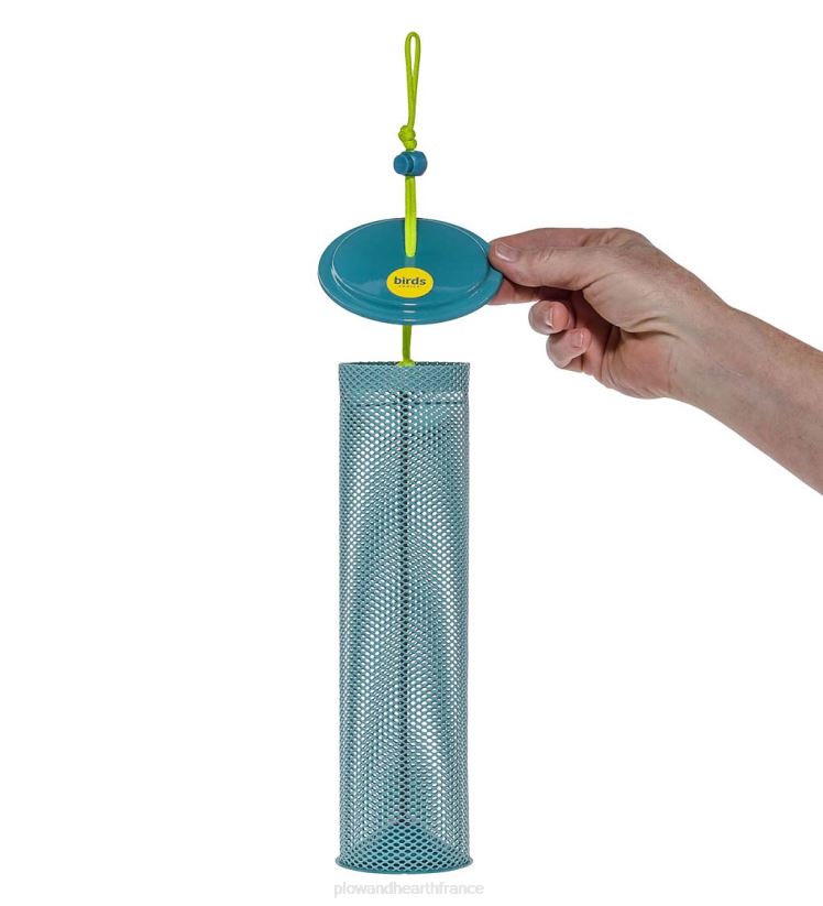 Plow & Hearth cour et jardin Mangeoire à pinsons en tube à maille magnétique - bleu 0BNZ800