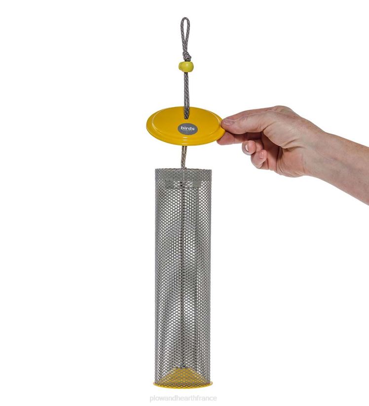 Plow & Hearth cour et jardin Mangeoire à pinsons en tube à maille magnétique - bleu 0BNZ800