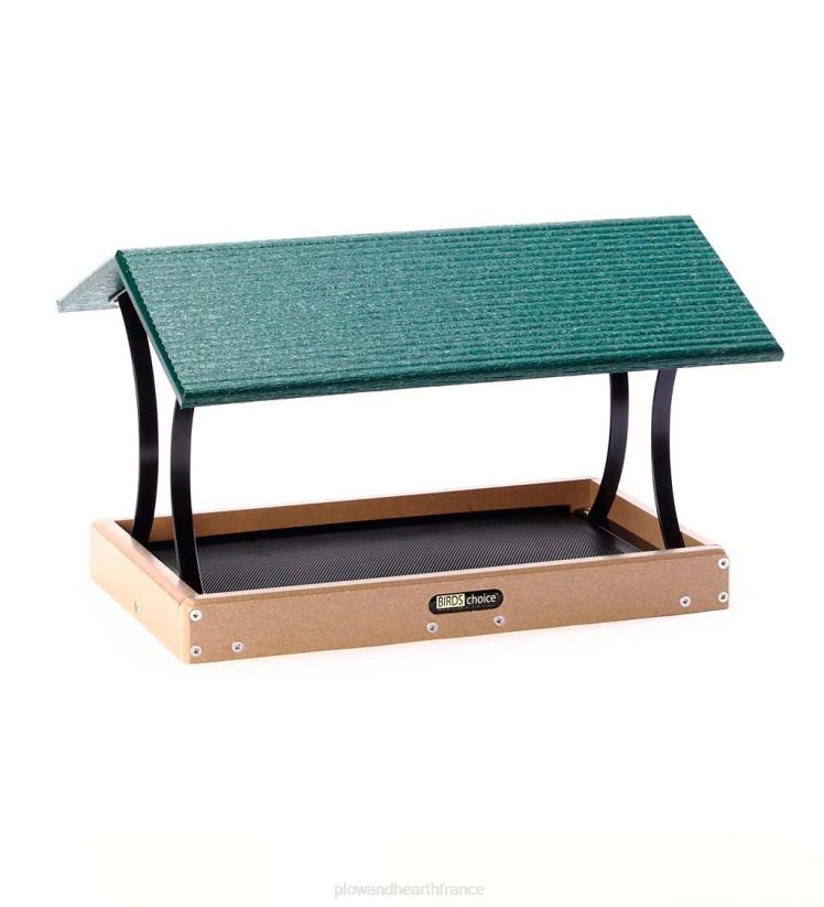 Plow & Hearth cour et jardin grande mangeoire à oiseaux en bois de poly 0BNZ770