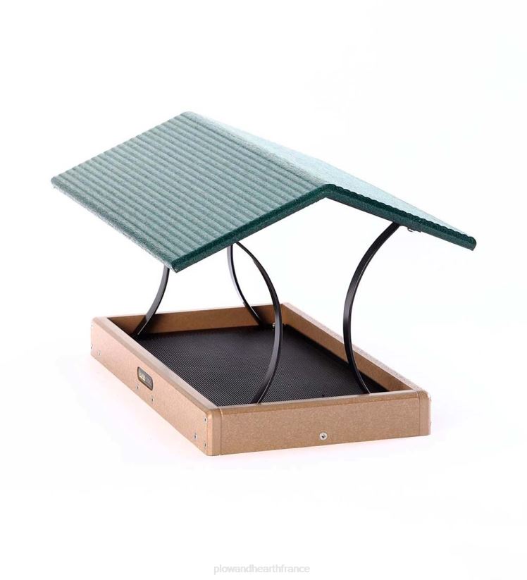 Plow & Hearth cour et jardin grande mangeoire à oiseaux en bois de poly 0BNZ770