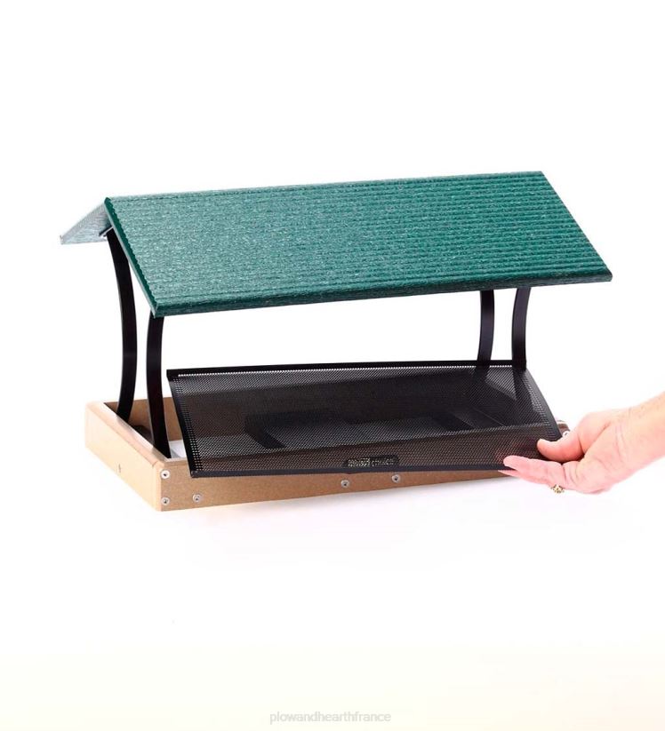 Plow & Hearth cour et jardin grande mangeoire à oiseaux en bois de poly 0BNZ770