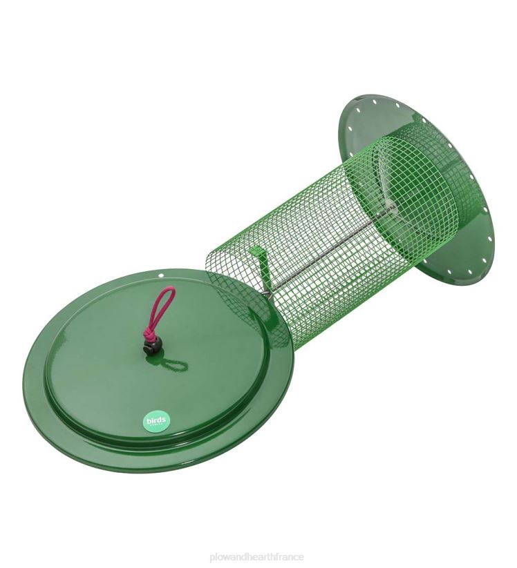 Plow & Hearth cour et jardin grande mangeoire à oiseaux en métal pour graines de tournesol - bleu 0BNZ777