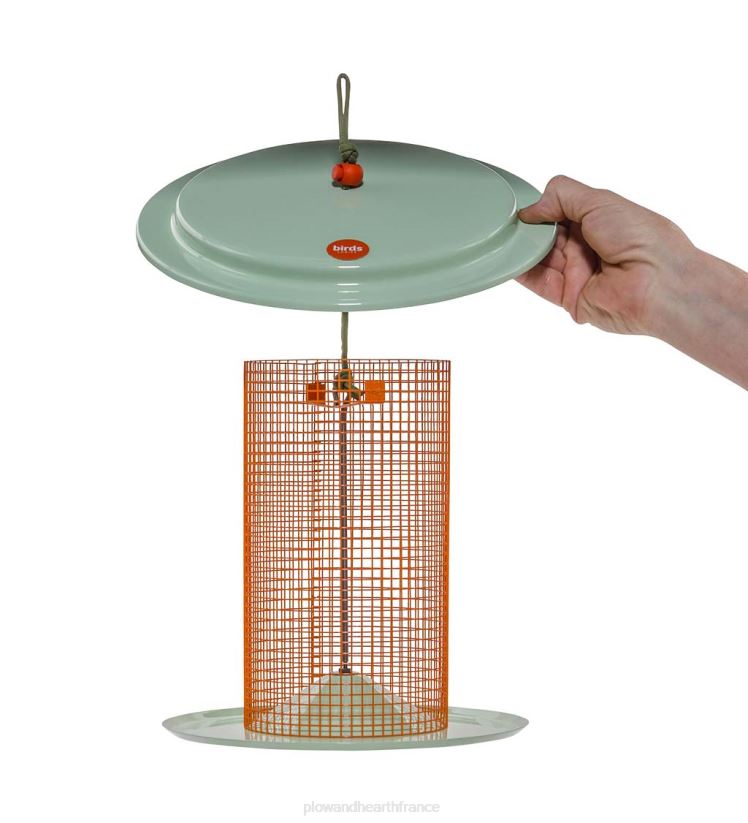 Plow & Hearth cour et jardin grande mangeoire à oiseaux en métal pour graines de tournesol - bleu 0BNZ777