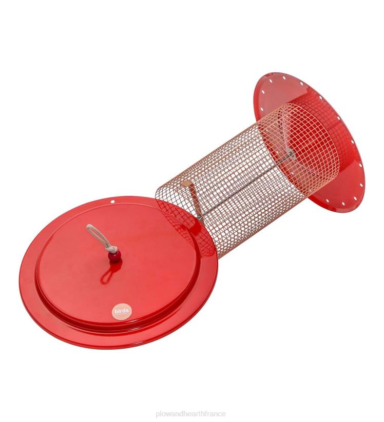 Plow & Hearth cour et jardin grande mangeoire à oiseaux en métal pour graines de tournesol - bleu 0BNZ777