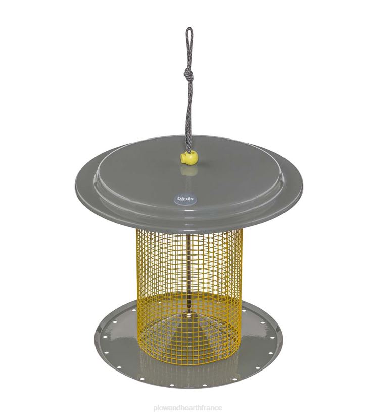 Plow & Hearth cour et jardin grande mangeoire à oiseaux en métal pour graines de tournesol - bleu 0BNZ777