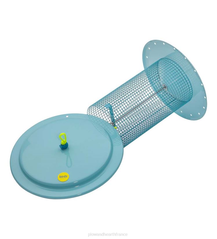 Plow & Hearth cour et jardin grande mangeoire à oiseaux en métal pour graines de tournesol - bleu 0BNZ777