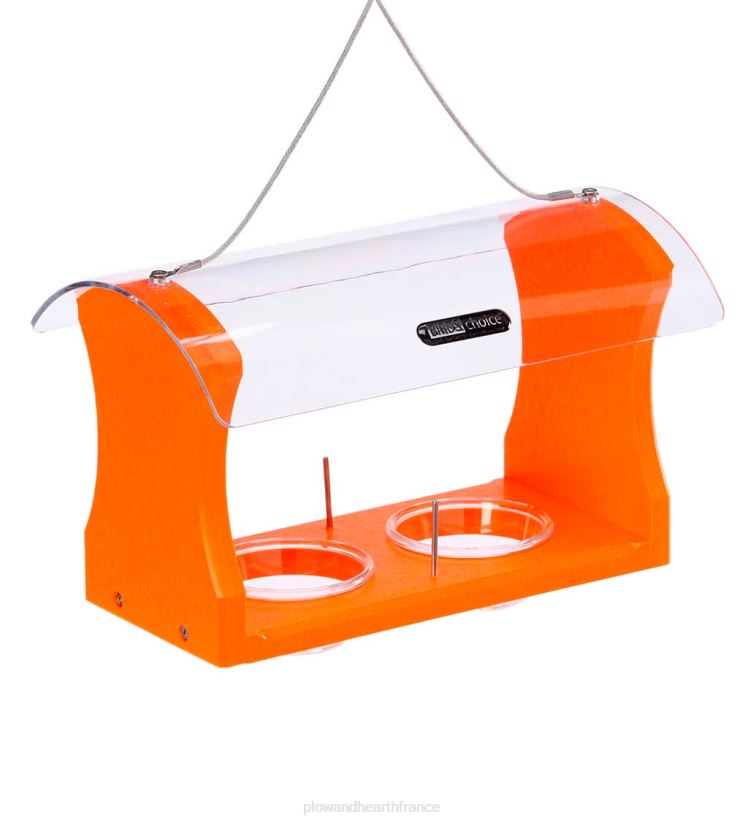 Plow & Hearth cour et jardin mangeoire à oiseaux en plastique recyclé et en bois de polybois 0BNZ752