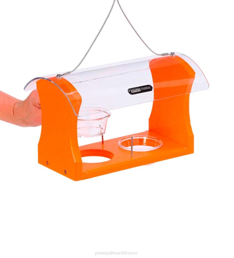 Plow & Hearth cour et jardin mangeoire à oiseaux en plastique recyclé et en bois de polybois 0BNZ752