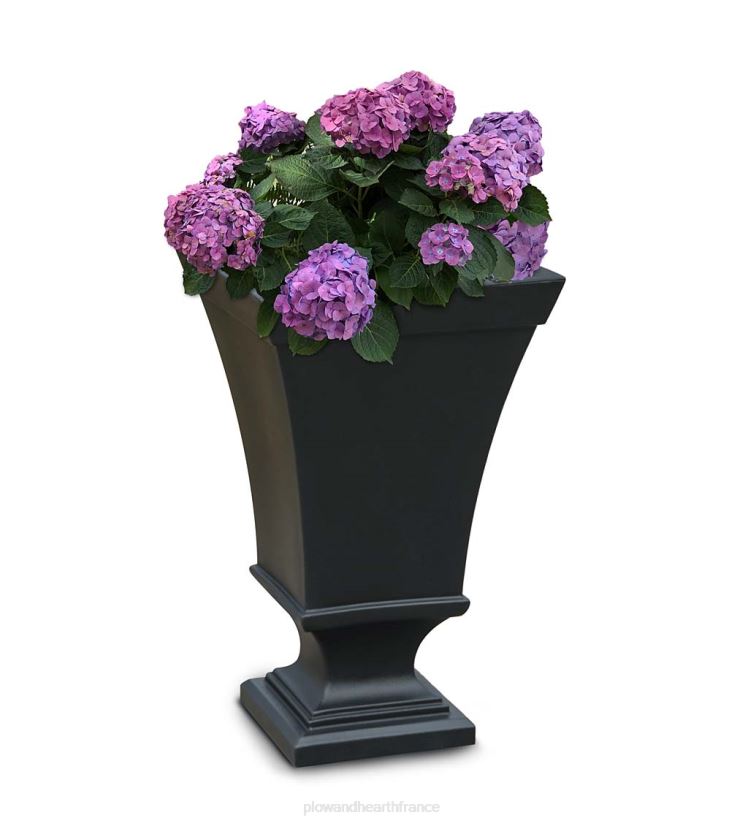 Plow & Hearth cour et jardin Jardinière urne sur pied à arrosage automatique Richmond - blanc 0BNZ913