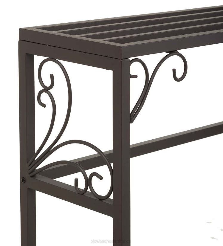 Plow & Hearth cour et jardin Supports d'usine en métal gigognes avec volutes, ensemble de trois 0BNZ912