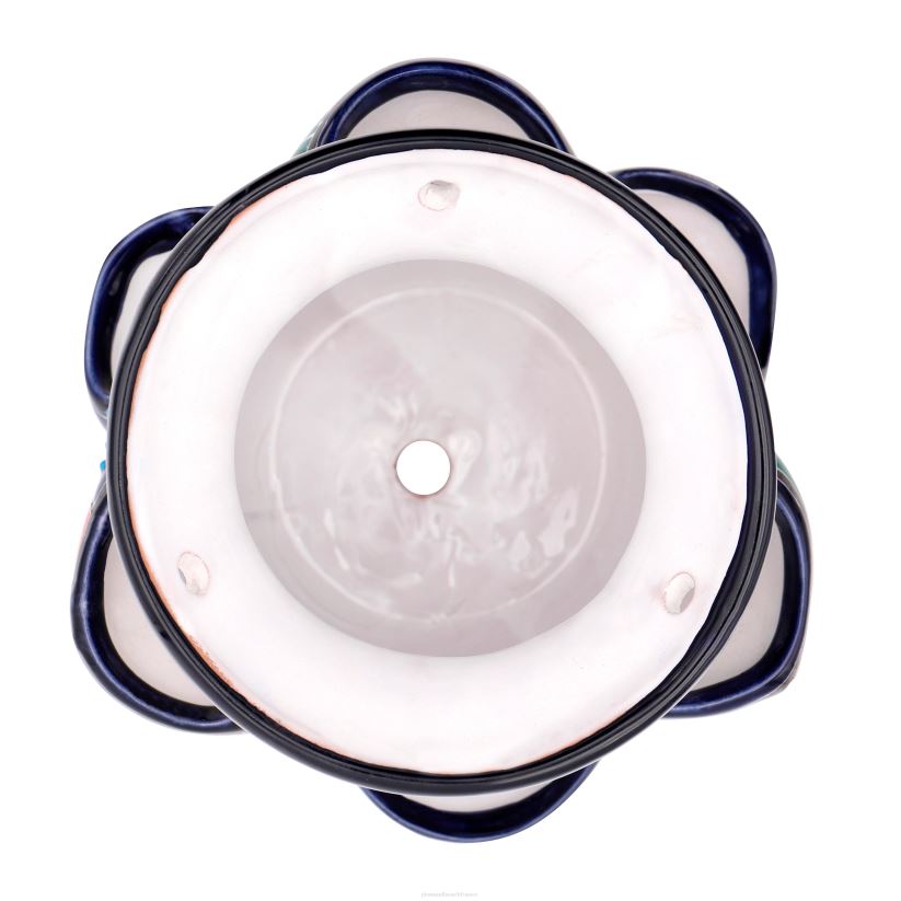 Plow & Hearth cour et jardin grand pot de fraises talavera bleu royal 0BNZ939