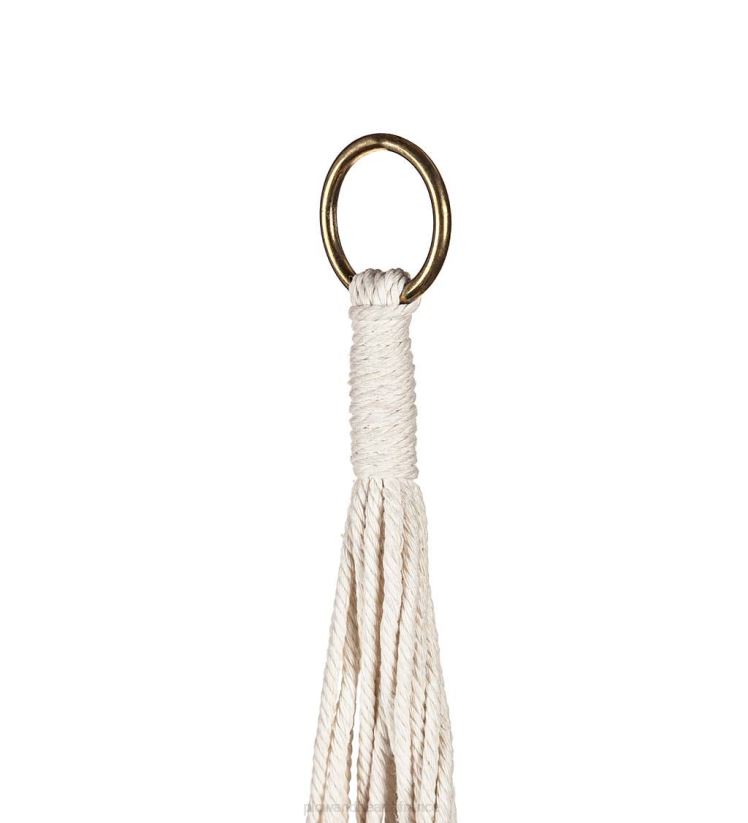 Plow & Hearth cour et jardin jardinière en tissu olivia avec support en macramé - bleu 0BNZ930