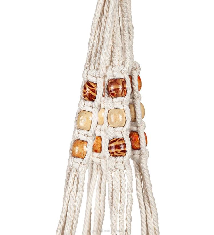 Plow & Hearth cour et jardin jardinière en tissu olivia avec support en macramé - bleu 0BNZ930