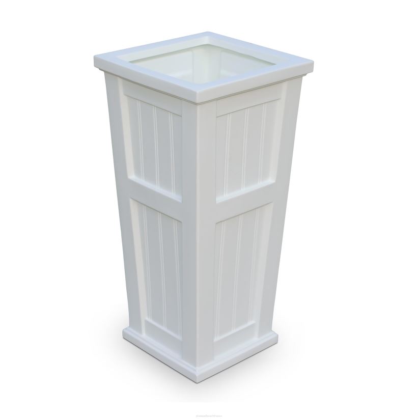 Plow & Hearth cour et jardin jardinière haute à arrosage automatique Lexington - blanc 0BNZ908