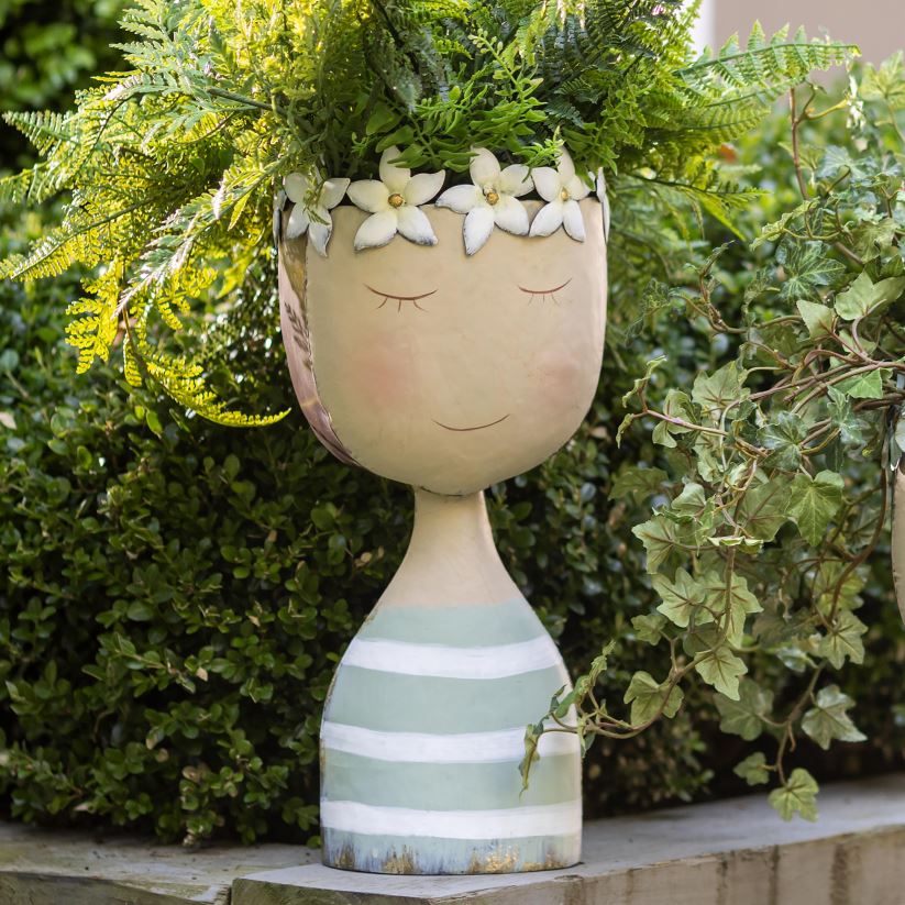 Plow & Hearth cour et jardin jardinière tête pastel, rayée 0BNZ963