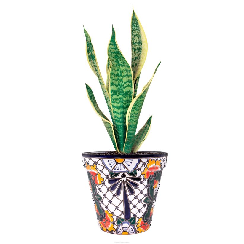 Plow & Hearth cour et jardin jardinière talavera blanche 0BNZ971