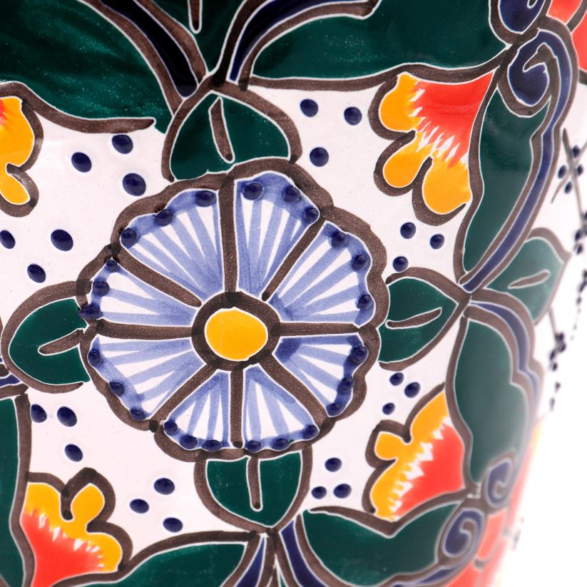 Plow & Hearth cour et jardin jardinière talavera blanche 0BNZ971