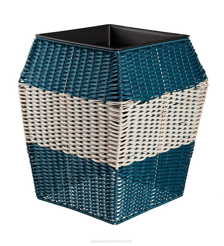 Plow & Hearth cour et jardin jardinières en osier côtières intérieures/extérieures, ensemble de 3 0BNZ969