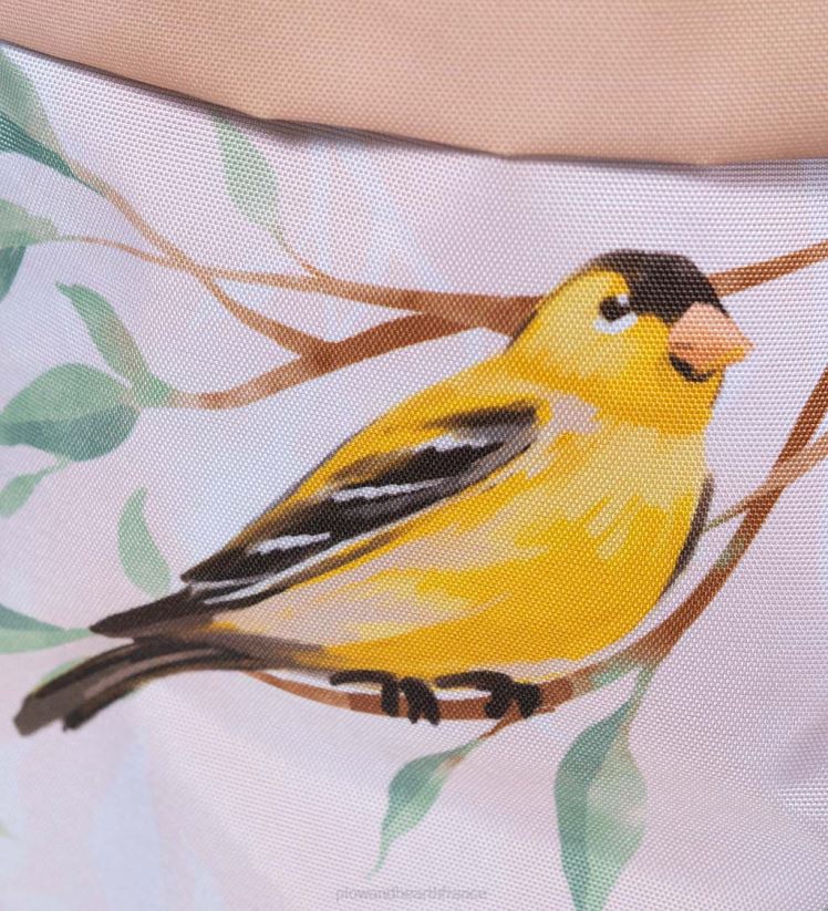 Plow & Hearth cour et jardin jardinières en toile doublée avec motifs d'oiseaux, ensemble de 3 - cardinal rouge 0BNZ947