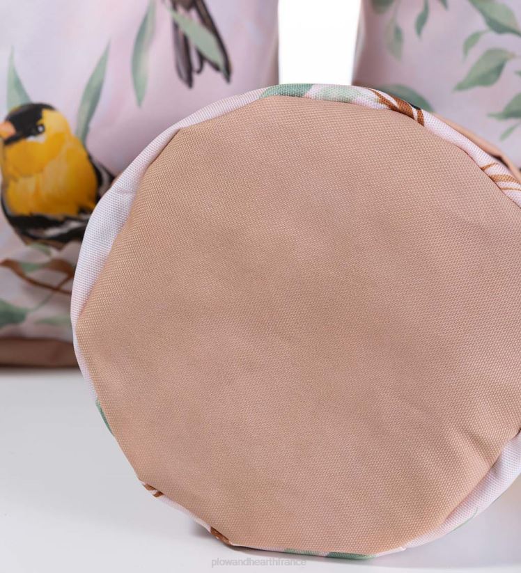 Plow & Hearth cour et jardin jardinières en toile doublée avec motifs d'oiseaux, ensemble de 3 - cardinal rouge 0BNZ947