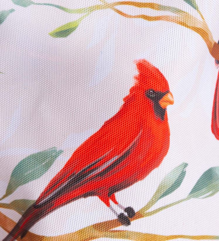 Plow & Hearth cour et jardin jardinières en toile doublée avec motifs d'oiseaux, ensemble de 3 - cardinal rouge 0BNZ947
