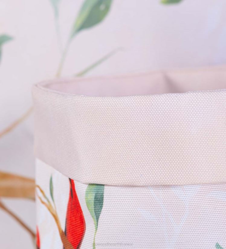 Plow & Hearth cour et jardin jardinières en toile doublée avec motifs d'oiseaux, ensemble de 3 - cardinal rouge 0BNZ947