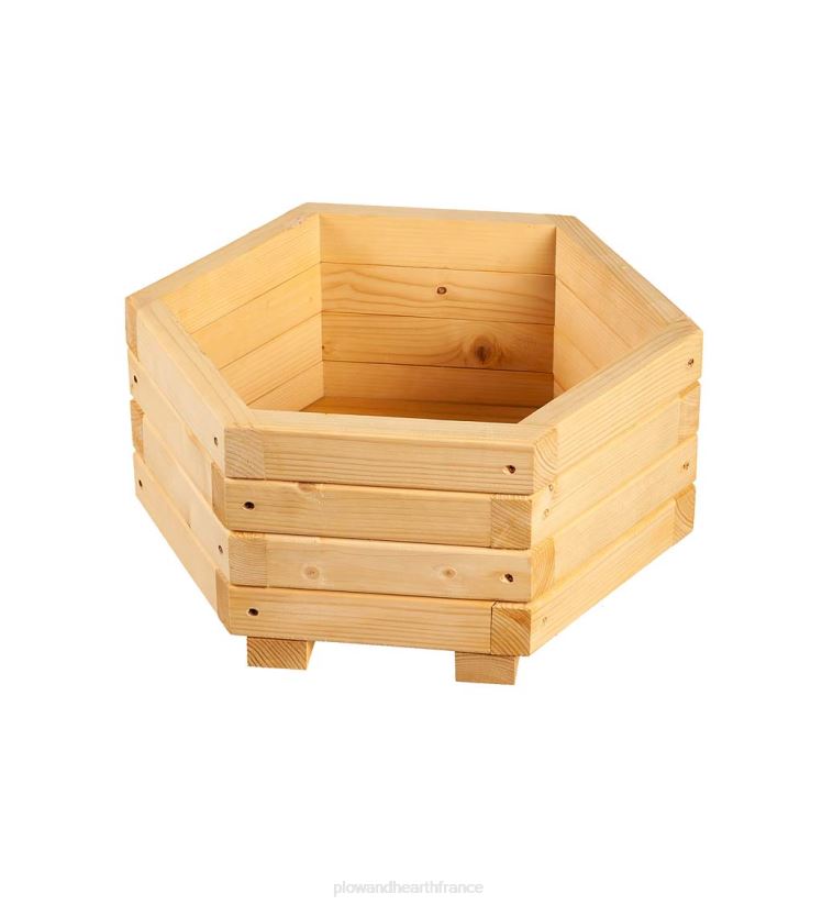 Plow & Hearth cour et jardin jardinières hexagonales imbriquées, ensemble de 3 0BNZ919