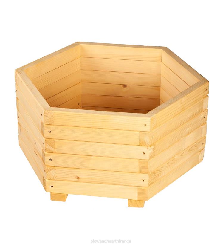 Plow & Hearth cour et jardin jardinières hexagonales imbriquées, ensemble de 3 0BNZ919