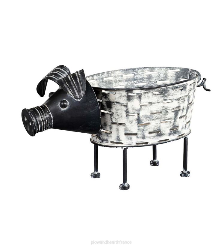 Plow & Hearth cour et jardin planteurs de porcs rustiques, ensemble de 2 0BNZ979