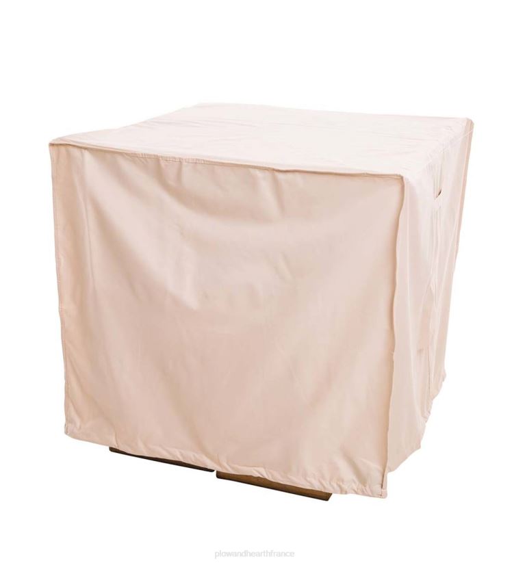 Plow & Hearth cour et jardin Housse carrée de luxe pour unité de climatisation - beige 0BNZ1006