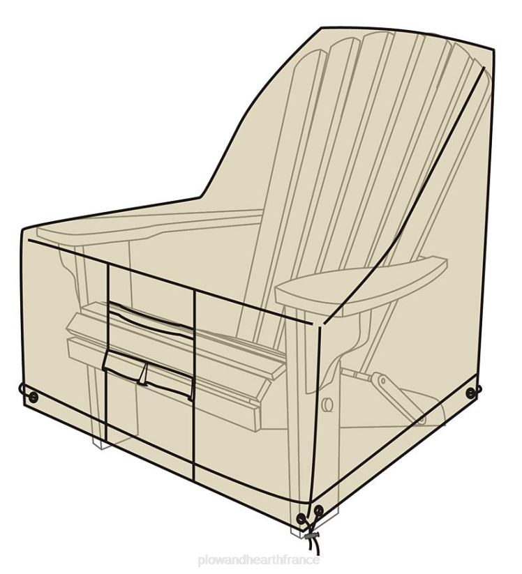 Plow & Hearth cour et jardin Housse de chaise Adirondack de luxe - beige 0BNZ1012