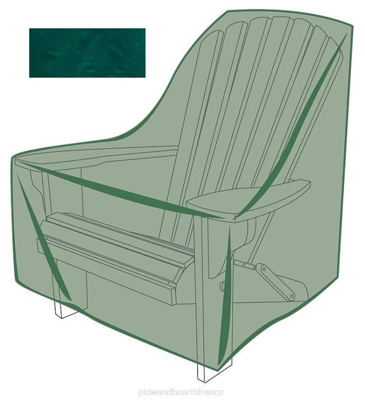 Plow & Hearth cour et jardin Housse de mobilier d'extérieur classique pour chaise Adirondack - vert 0BNZ1030