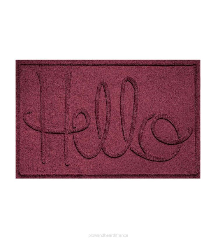 Plow & Hearth cour et jardin Paillasson Hello intérieur/extérieur Waterhog, 2' x 3' - bleu 0BNZ1041