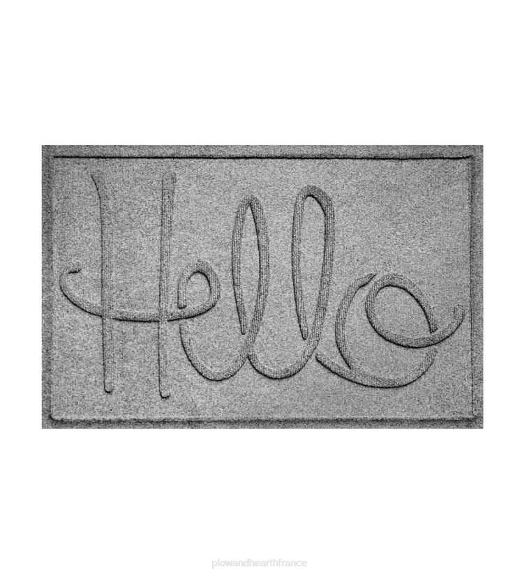 Plow & Hearth cour et jardin Paillasson Hello intérieur/extérieur Waterhog, 2' x 3' - bleu 0BNZ1041
