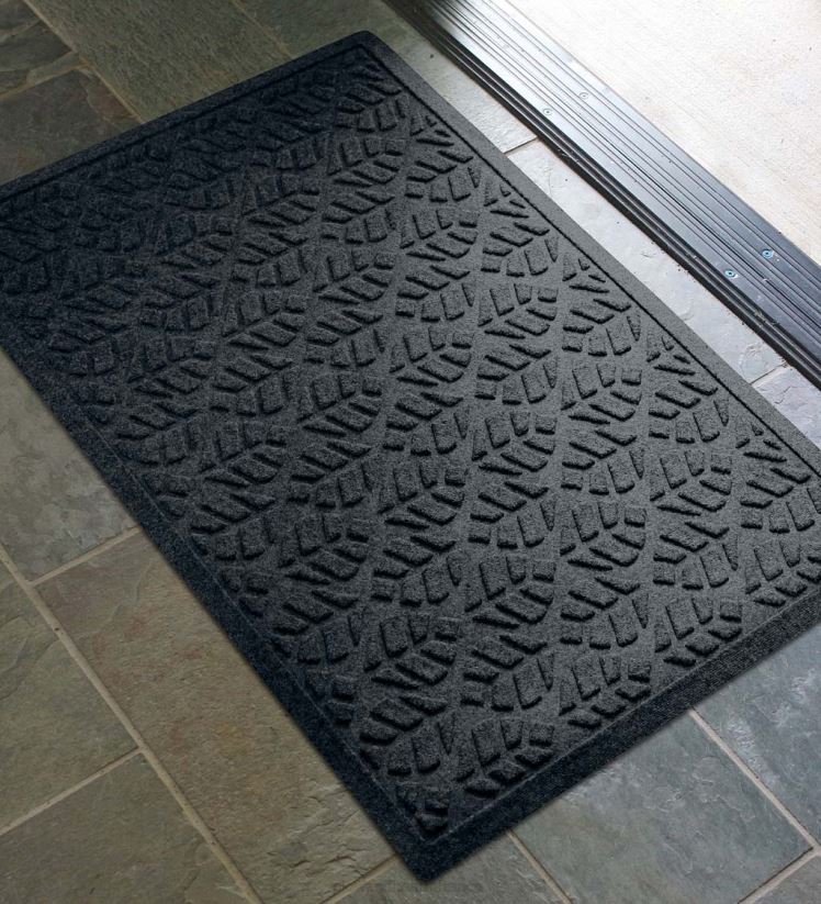 Plow & Hearth cour et jardin Paillasson à feuilles lavable en machine Waterhog - charbon 0BNZ1020