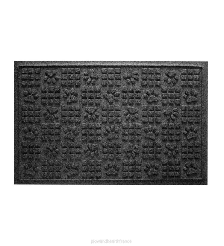 Plow & Hearth cour et jardin Paillasson pattes et carrés intérieur/extérieur Waterhog, 2' x 3' - charbon de bois 0BNZ1025
