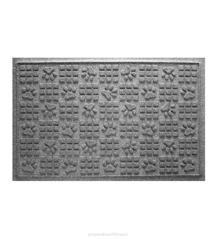Plow & Hearth cour et jardin Paillasson pattes et carrés intérieur/extérieur Waterhog, 2' x 3' - charbon de bois 0BNZ1025