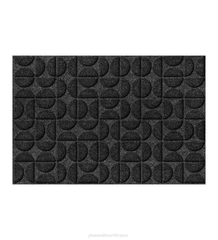 Plow & Hearth cour et jardin Paillasson sans bordure intérieur/extérieur sablier Waterhog, 2' x 3' - anthracite 0BNZ1038