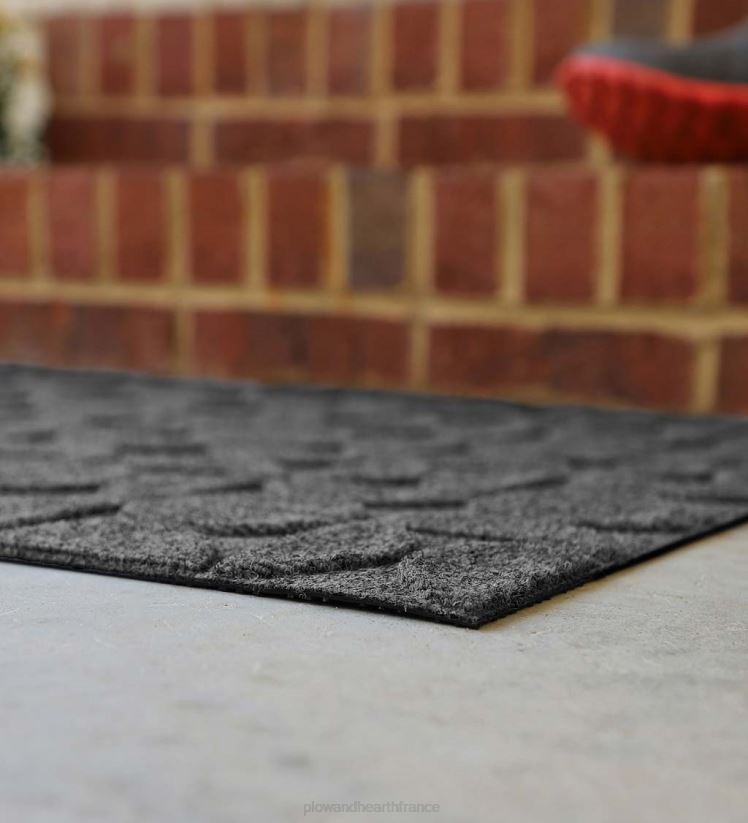 Plow & Hearth cour et jardin Paillasson sans bordure intérieur/extérieur sablier Waterhog, 2' x 3' - anthracite 0BNZ1038