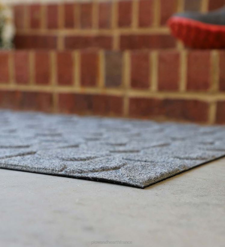 Plow & Hearth cour et jardin Paillasson sans bordure intérieur/extérieur sablier Waterhog, 2' x 3' - anthracite 0BNZ1038