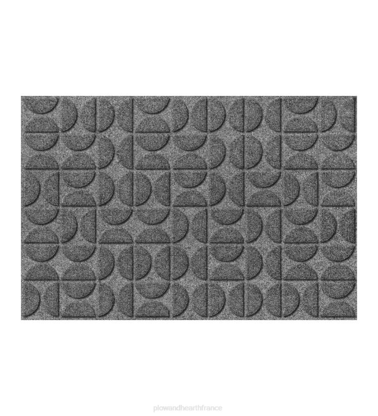 Plow & Hearth cour et jardin Paillasson sans bordure intérieur/extérieur sablier Waterhog, 2' x 3' - anthracite 0BNZ1038