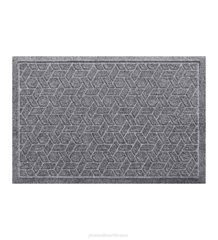Plow & Hearth cour et jardin Paillasson tissé en canne lavable en machine Waterhog - granite 0BNZ1064