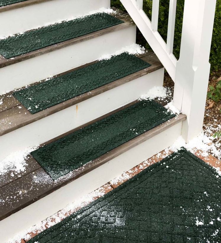 Plow & Hearth cour et jardin Tapis de marche d'escalier en tissage de câbles Waterhog, lot de 4 - chameau 0BNZ1035