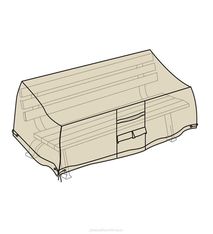 Plow & Hearth cour et jardin housse de banc de luxe - beige 0BNZ1026