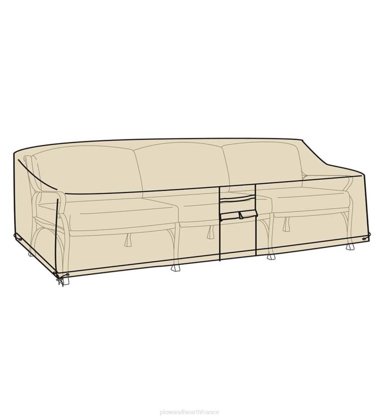 Plow & Hearth cour et jardin housse de canapé de luxe à siège profond - beige 0BNZ1028