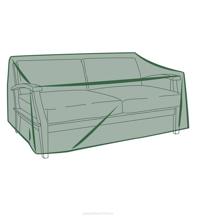 Plow & Hearth cour et jardin housse de causeuse classique à siège profond - vert 0BNZ1048