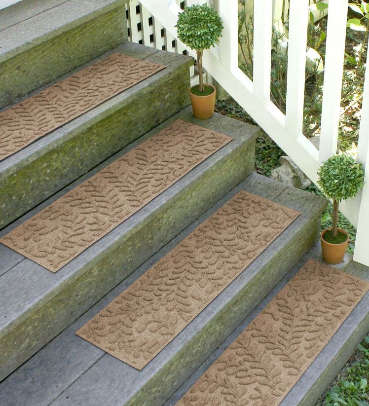 Plow & Hearth cour et jardin marches d'escalier en buis - gris 0BNZ1009